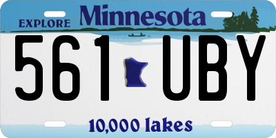 MN license plate 561UBY