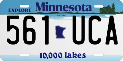 MN license plate 561UCA