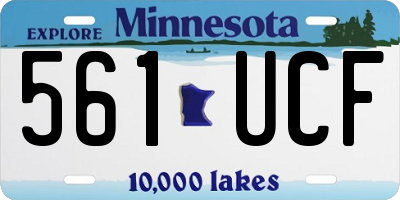 MN license plate 561UCF
