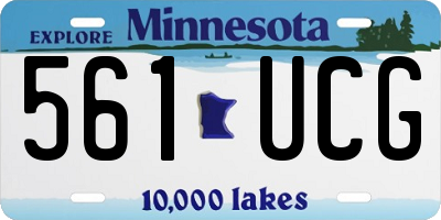 MN license plate 561UCG