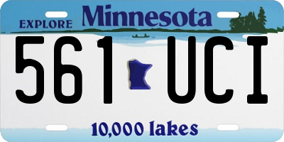 MN license plate 561UCI