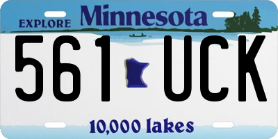 MN license plate 561UCK