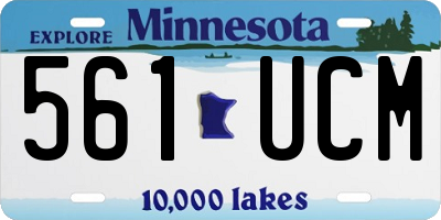 MN license plate 561UCM