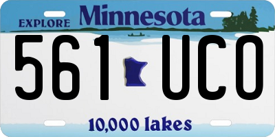 MN license plate 561UCO