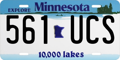 MN license plate 561UCS