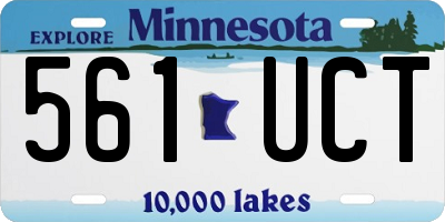 MN license plate 561UCT