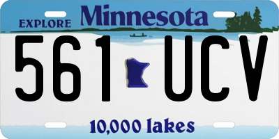 MN license plate 561UCV