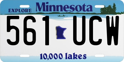 MN license plate 561UCW