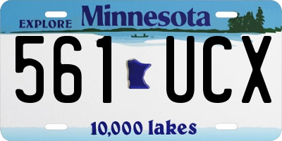 MN license plate 561UCX