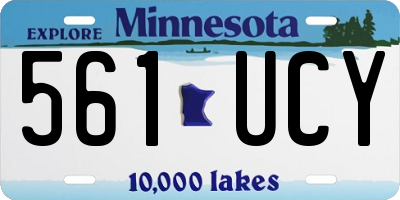 MN license plate 561UCY