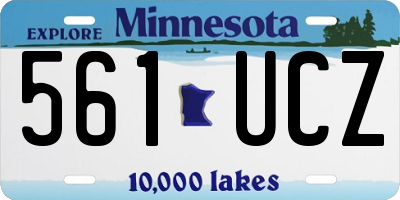 MN license plate 561UCZ