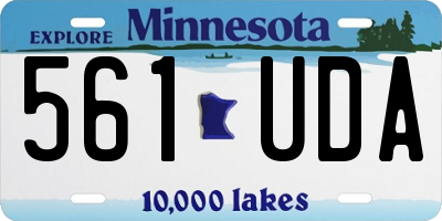 MN license plate 561UDA
