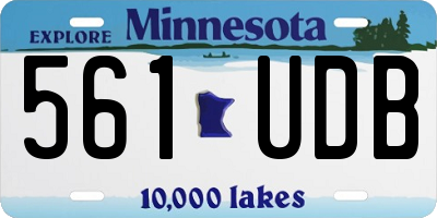 MN license plate 561UDB