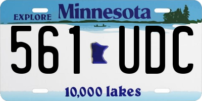 MN license plate 561UDC