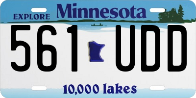 MN license plate 561UDD