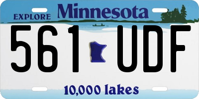 MN license plate 561UDF