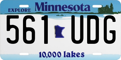 MN license plate 561UDG