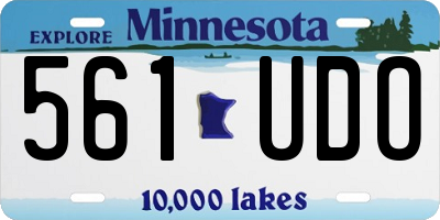 MN license plate 561UDO