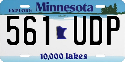 MN license plate 561UDP