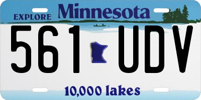 MN license plate 561UDV