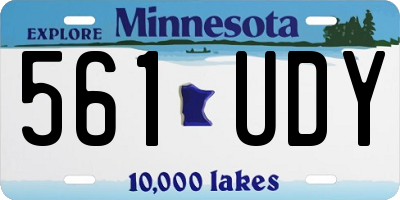 MN license plate 561UDY