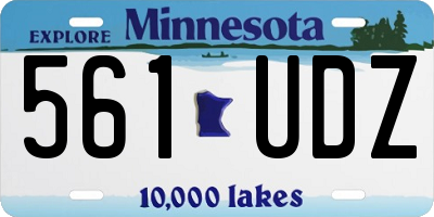 MN license plate 561UDZ