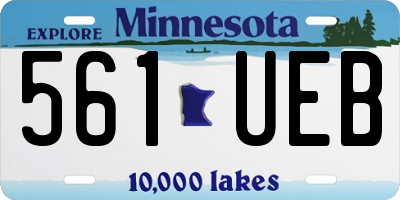 MN license plate 561UEB