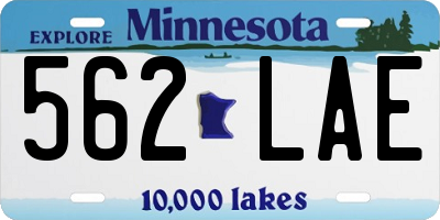 MN license plate 562LAE