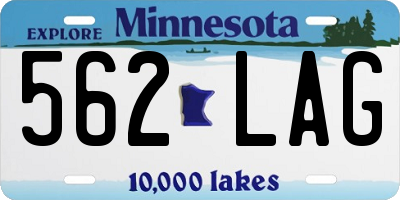 MN license plate 562LAG