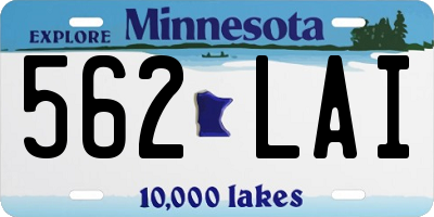 MN license plate 562LAI