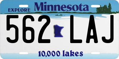 MN license plate 562LAJ