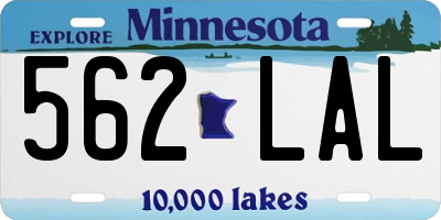 MN license plate 562LAL