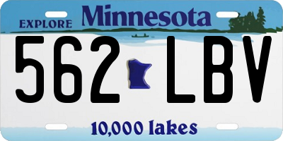 MN license plate 562LBV