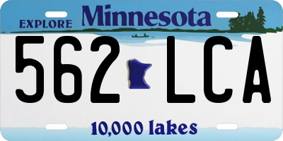 MN license plate 562LCA