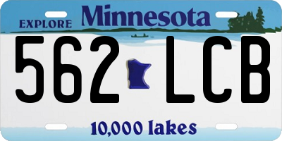 MN license plate 562LCB