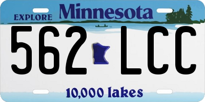MN license plate 562LCC