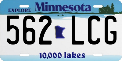 MN license plate 562LCG