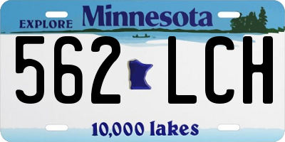 MN license plate 562LCH