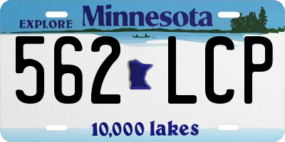 MN license plate 562LCP