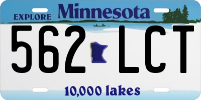 MN license plate 562LCT