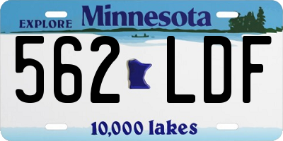 MN license plate 562LDF