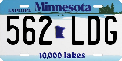 MN license plate 562LDG