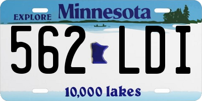 MN license plate 562LDI