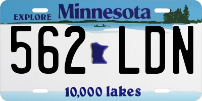 MN license plate 562LDN