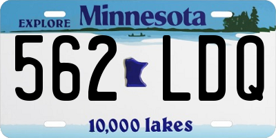 MN license plate 562LDQ