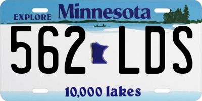 MN license plate 562LDS