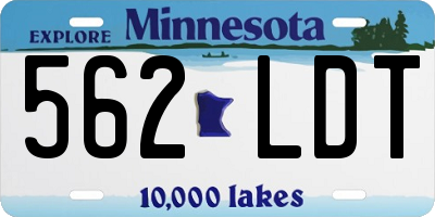 MN license plate 562LDT
