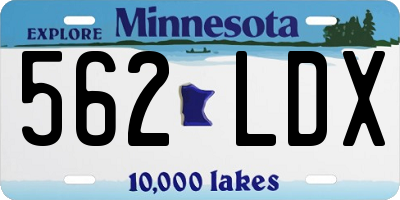 MN license plate 562LDX