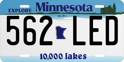 MN license plate 562LED