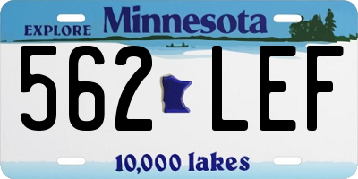 MN license plate 562LEF